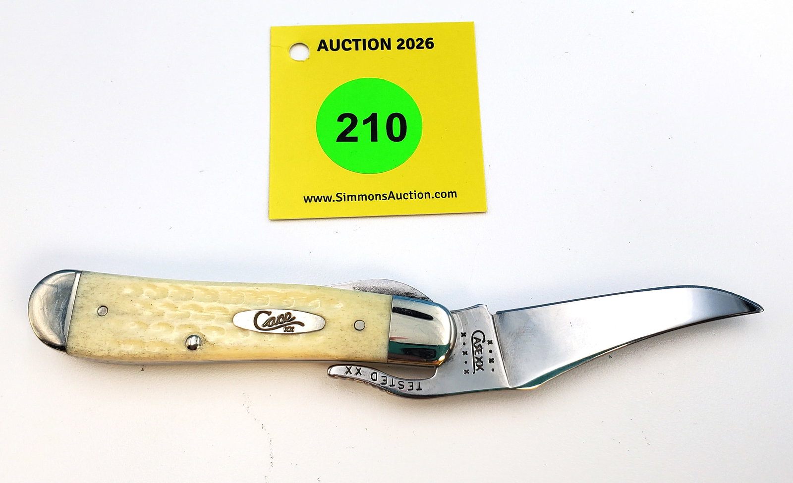 2001 Case - Russlock with jigged natural bone, unused in original box - 2