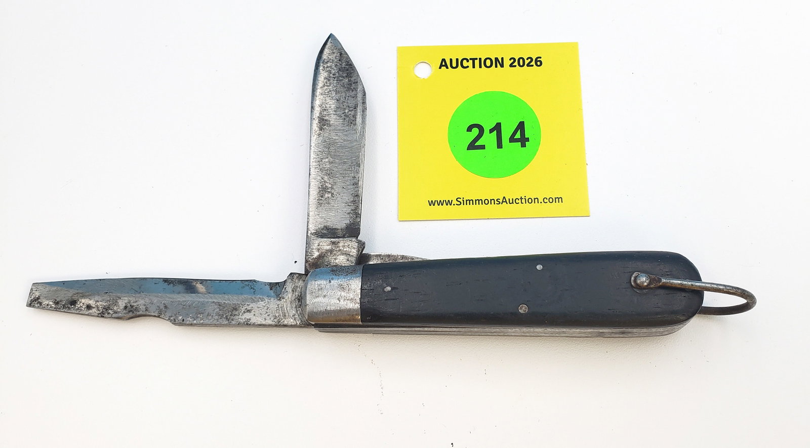 Camillus - Ebony TL-29 Electrician, heavy use and sharpening, slow snap, no cracks - 2