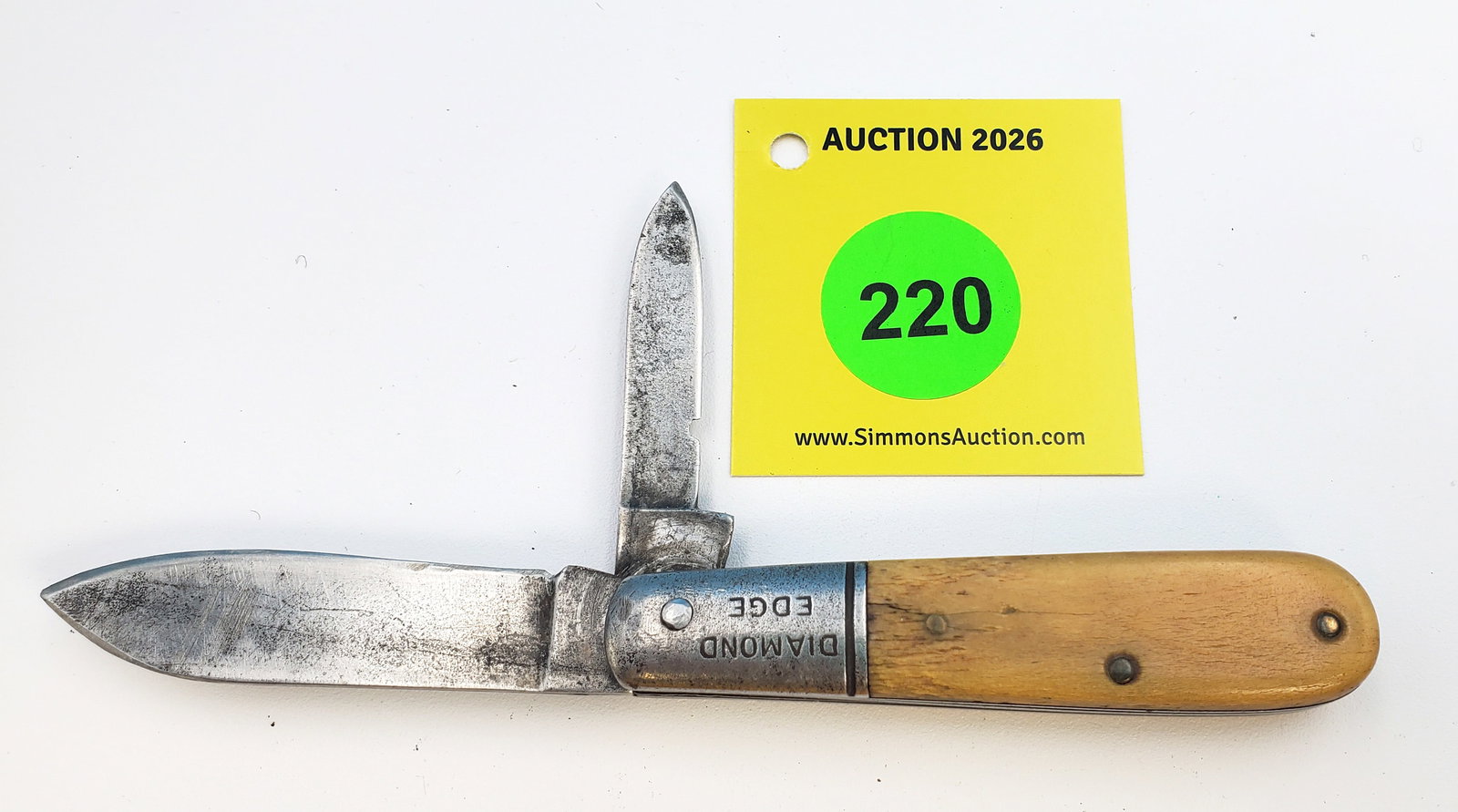 Imperial/Diamond Edge - Bone Spear Barlow, used and sharpened, possible blade swap, one pin crack... - 2