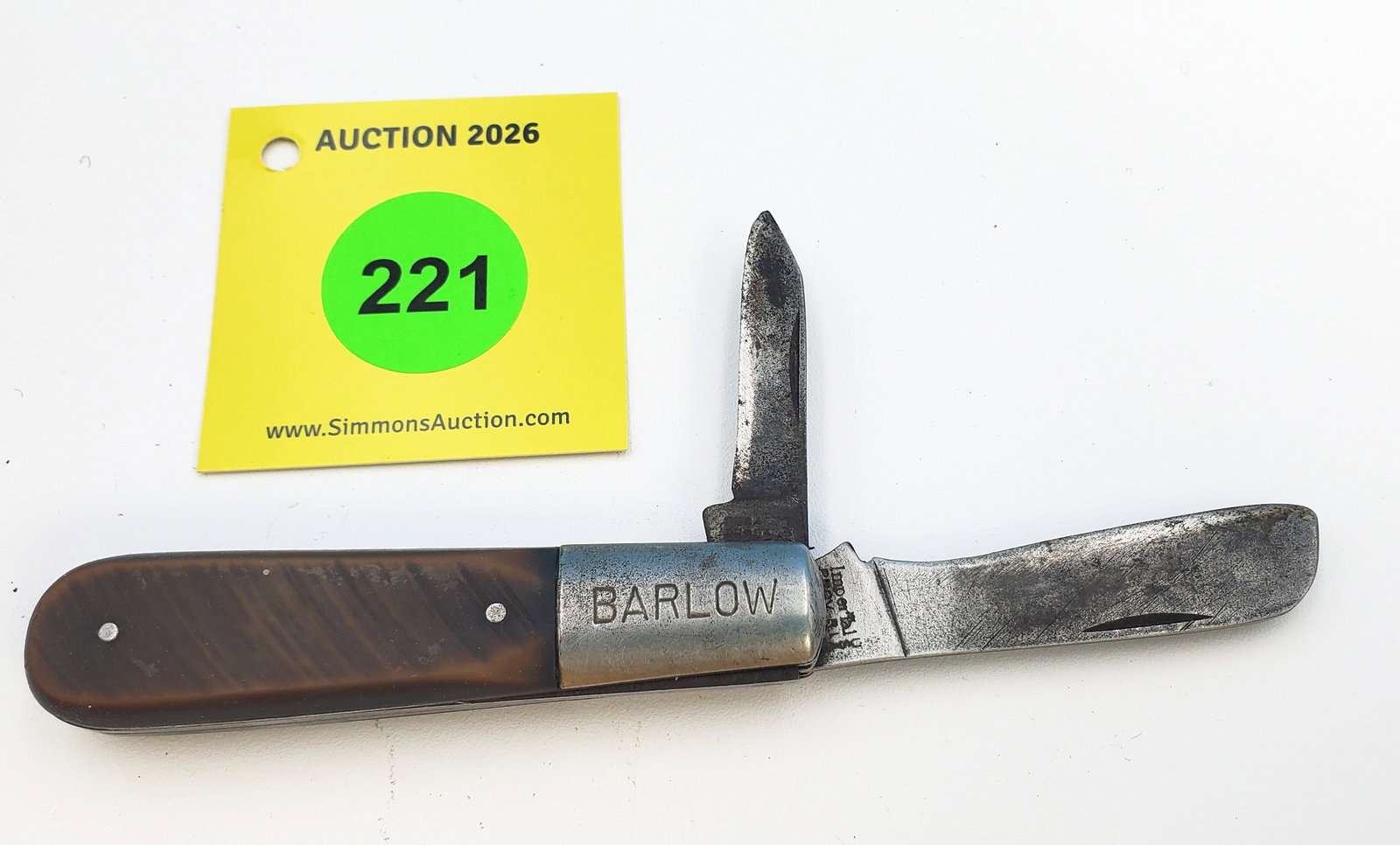 Imperial - Delrin sheepsfoot barlow, heavy sharpening, no cracks, lazy main blade (1 of 3)