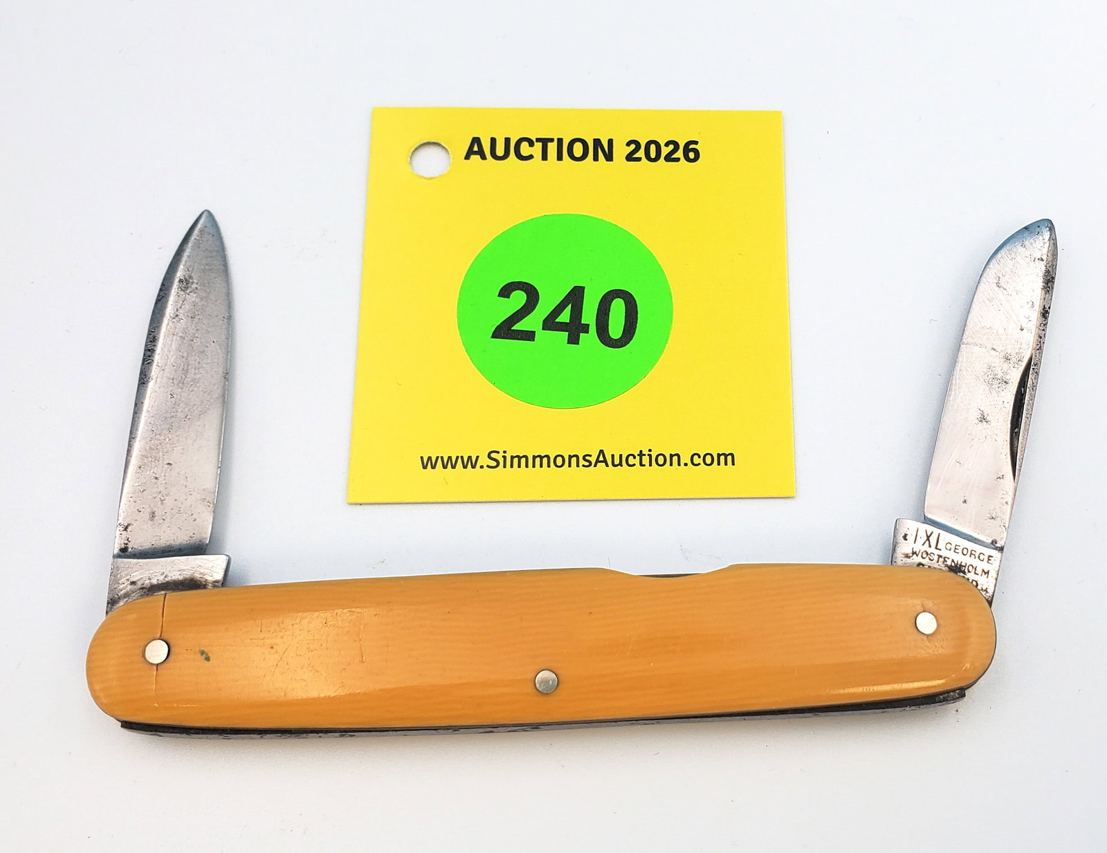 George Washington IXL - French Ivory office knife chunk missing of handle, no snap on main, used ... (1 of 4)