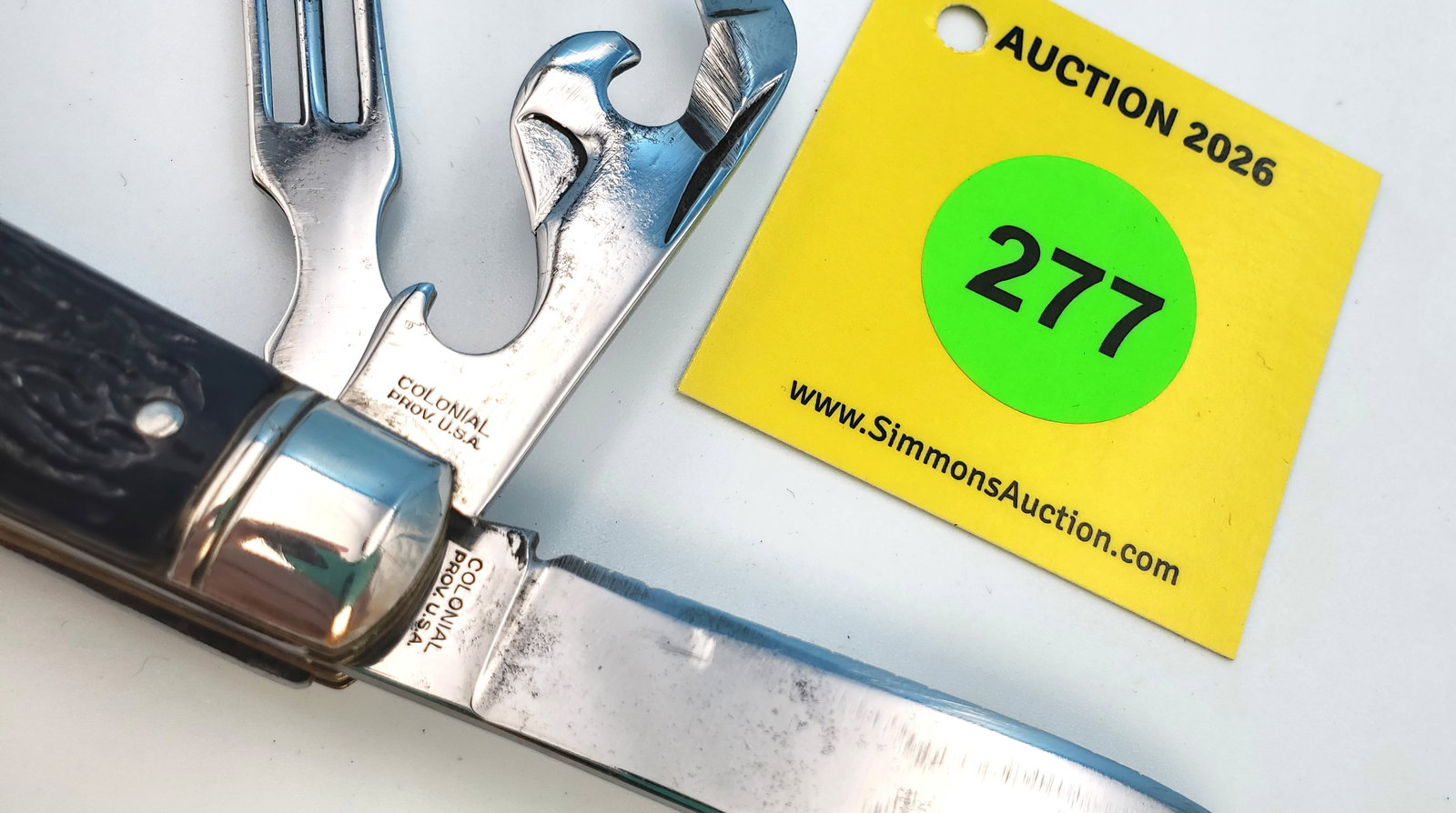 Colonial - picnic pal synthetic jack, used, sharpened, cleaned, no cracks, good snap - 3