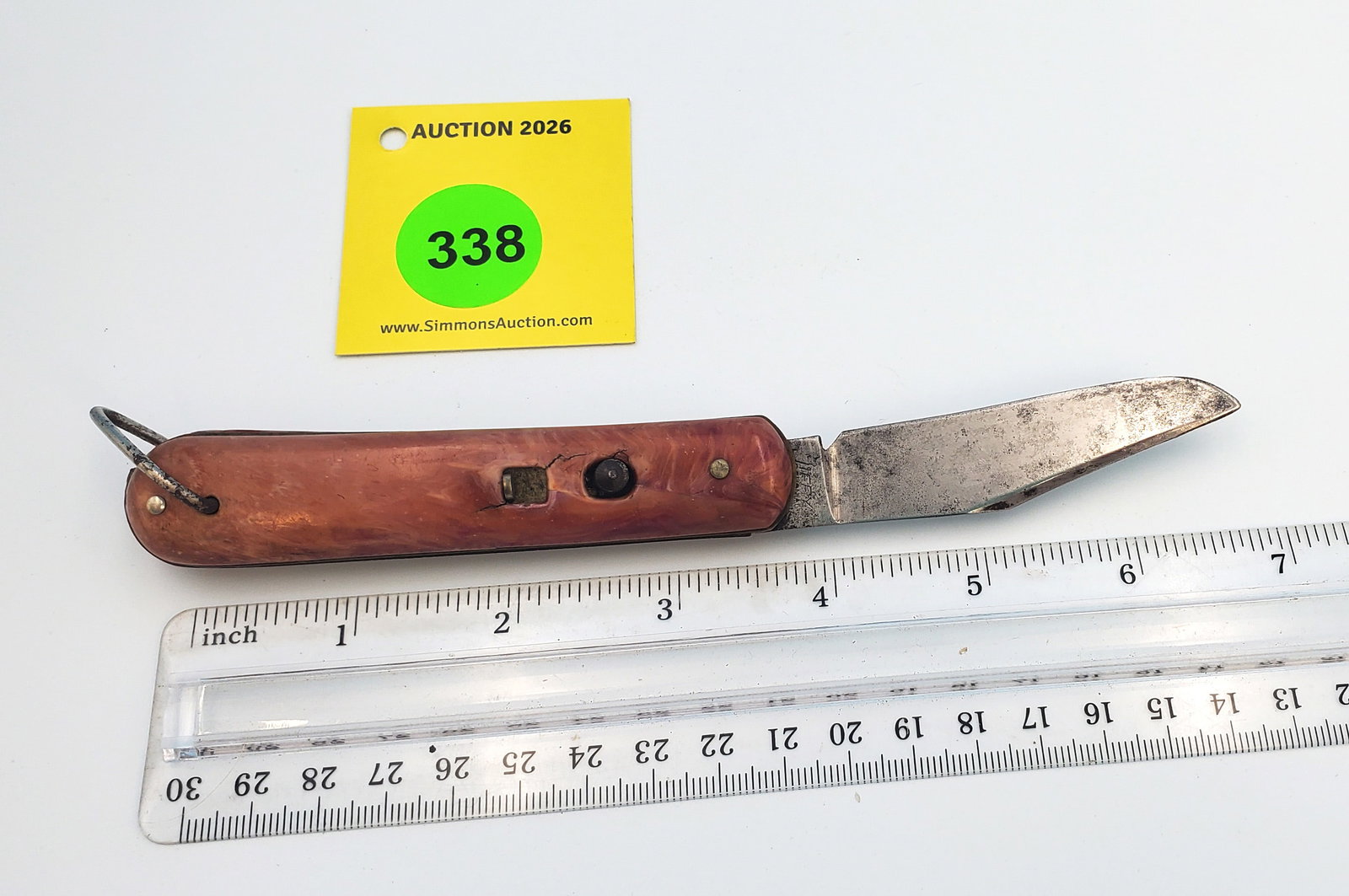 Switchblade, push button, crack on the handle,Jiffy, Blade don’t shut (1 of 5)