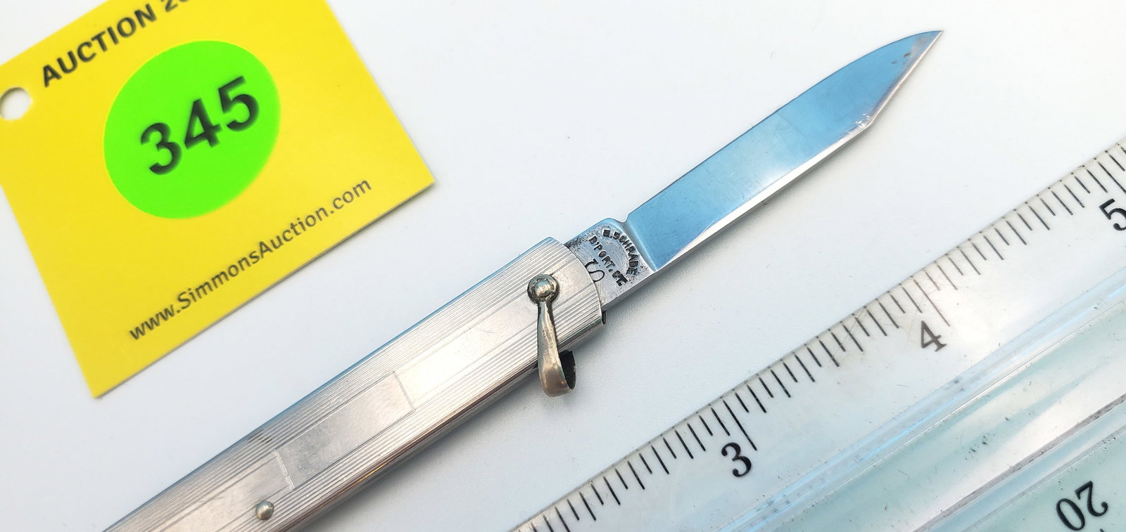 Switchblade, G.Schrade, Bridgeport CT, pull tab - 2