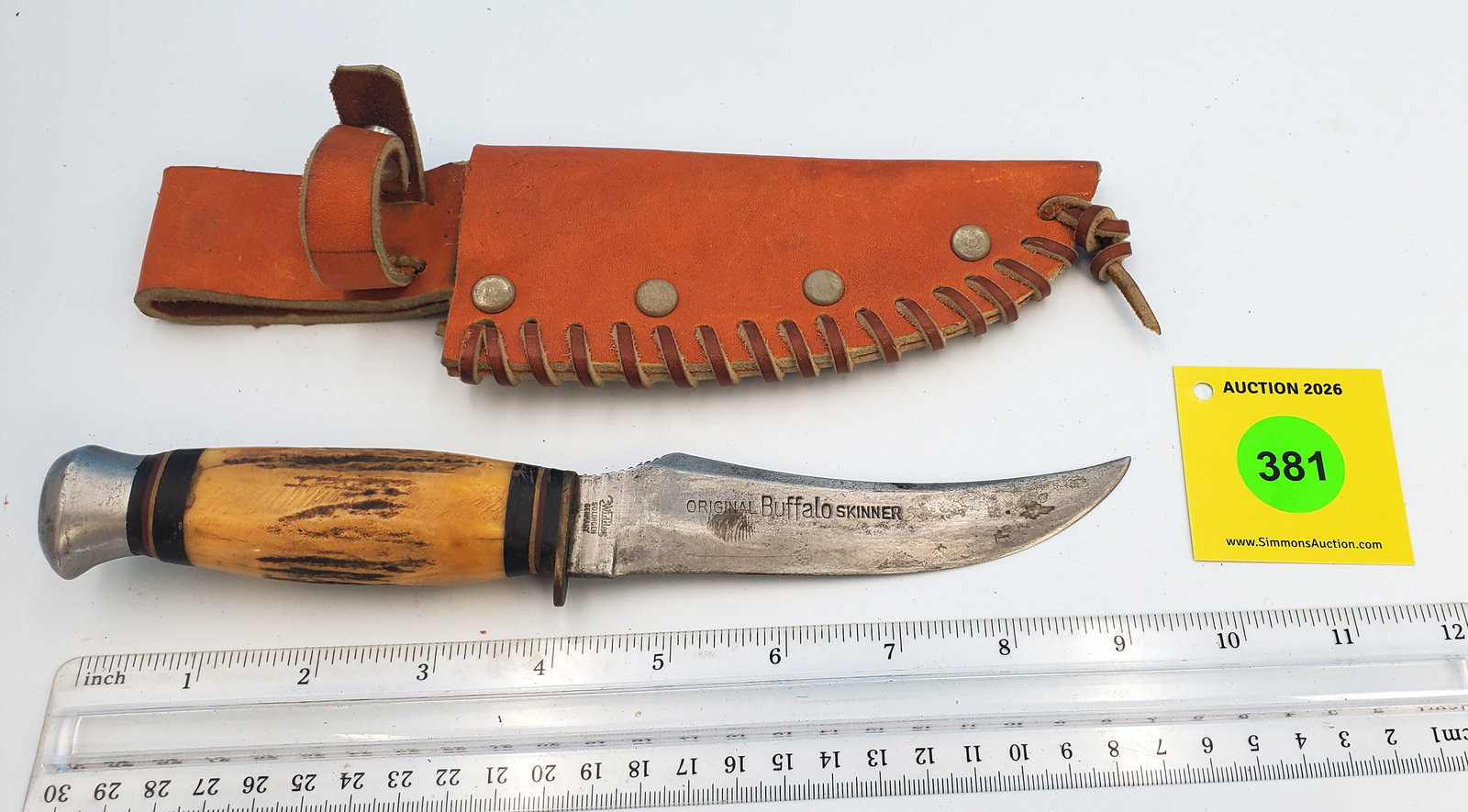 Widdes original buffalo skinner knife w/ sheath: Widdes original buffalo skinner knife w/ sheath