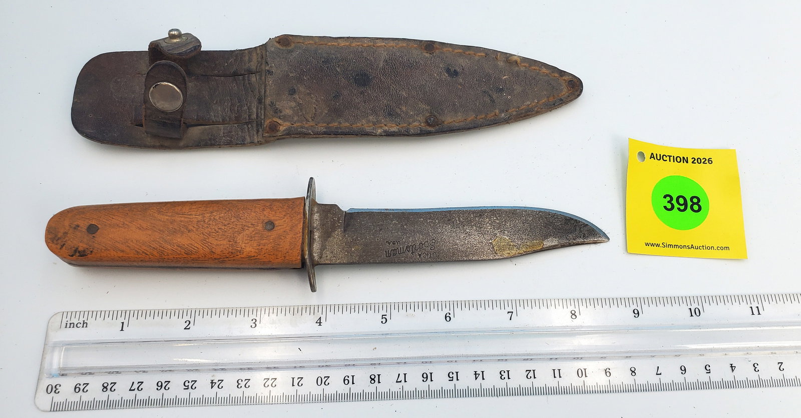 Utica sportsman USA knife w/ sheath (1 of 3)