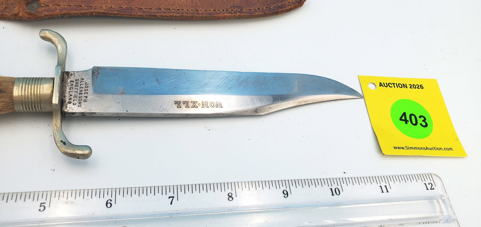 Joseph allen and sons shefeild england Non. Xxl deer foot handle w/ sheath - 2