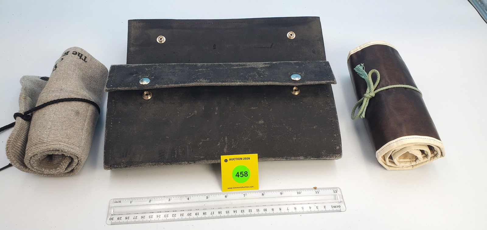 1 lot of knife rolls, rzr cases, 2 knife sheaths, rzr strop (1 of 4)