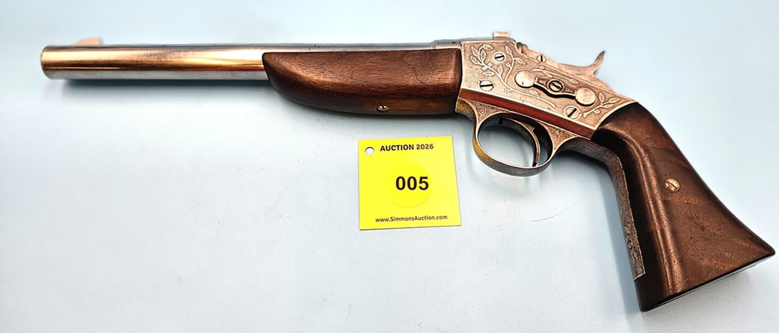 PISTOL: REMINGTON, 22LR, 1870 ROLLING BLK, SN#:386 (1 of 8)