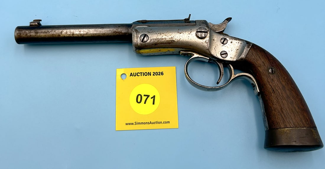PISTOL: STEVENS A & T, 22, OFFHAND NO 35 TARGET PISTOL: SN#:35988 (1 of 7)