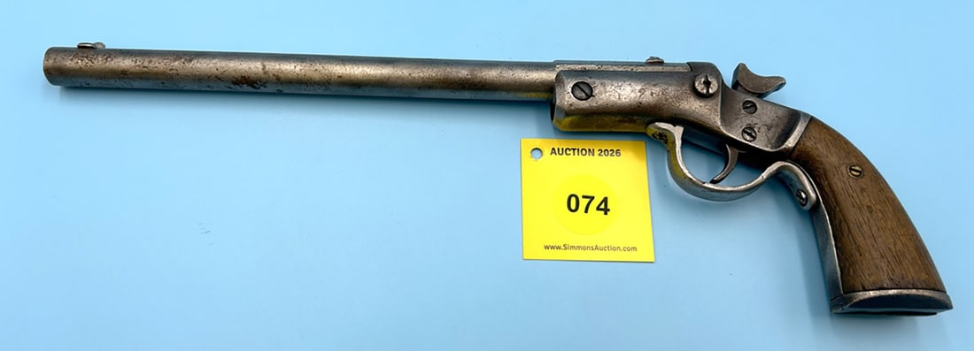 RIFLE: STEVENS , 22, "OLD MODEL POCKET RIFLE: NO STOCK", SN#:53184 (1 of 8)