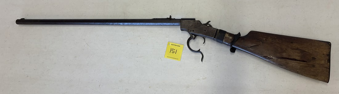 RIFLE: R.MLROOCK, 22LR, SINGLE SHOT, STOCK HAS BEEN CRACKED/REPAIRED, TRIGGER GUARD DOESN'T WORK,... (1 of 15)