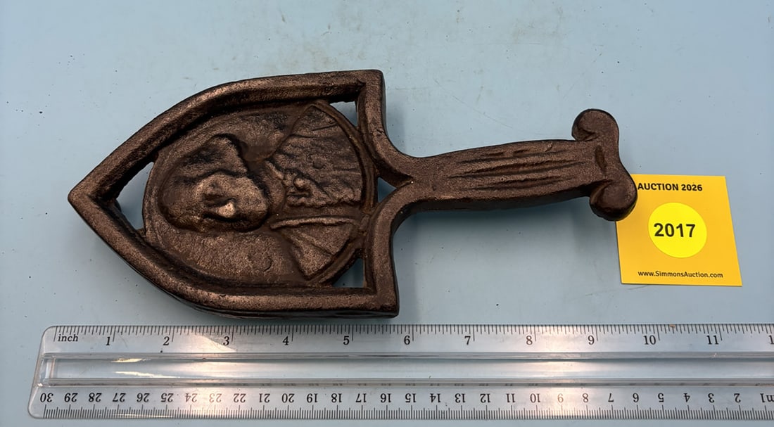 J.Z.H. 9 1/2'' x 4 1/2'' w/ three feet George Washington trivet. (1 of 2)