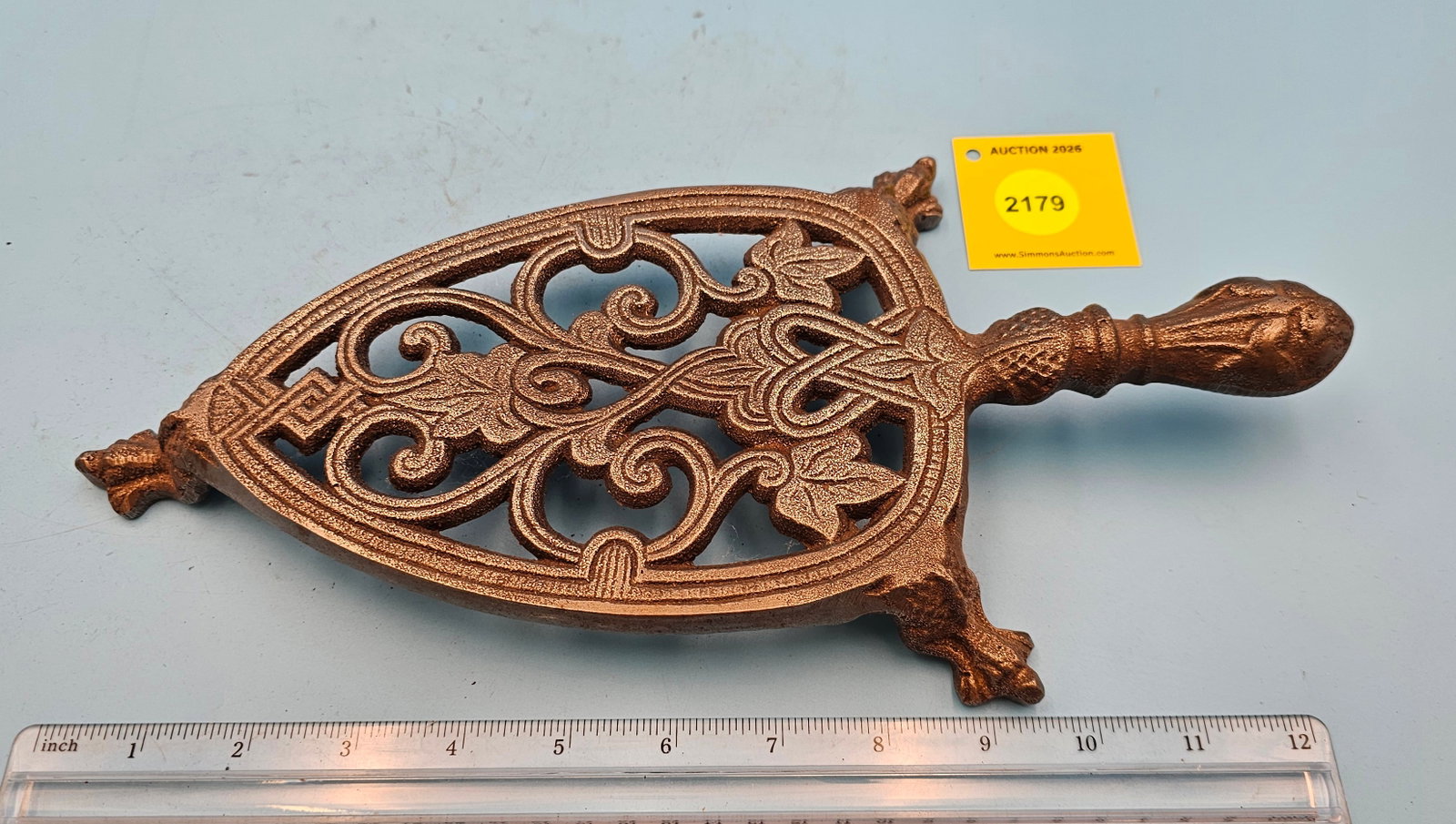 Spade trivet, 3 legged Turtle design, 13 x 6 1/2 x 1 1/2" (1 of 2)