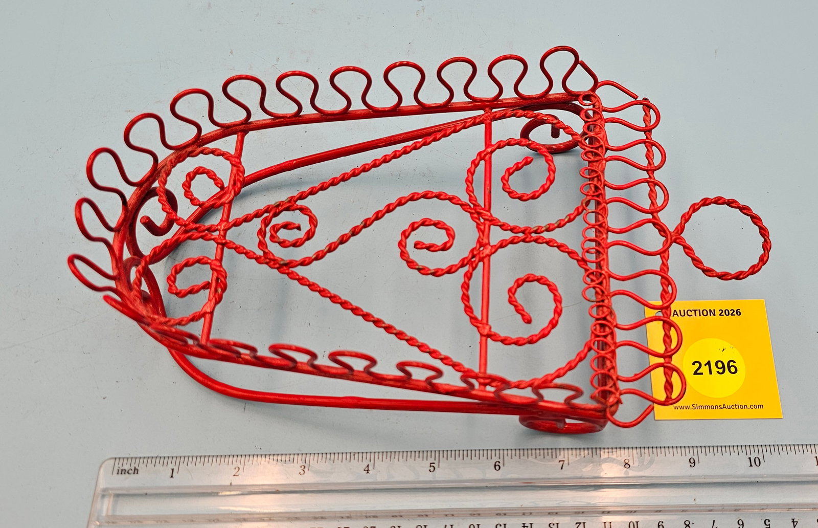 Red Wire trivet, 10 x 5 3/4 x 1 1/2" (1 of 2)