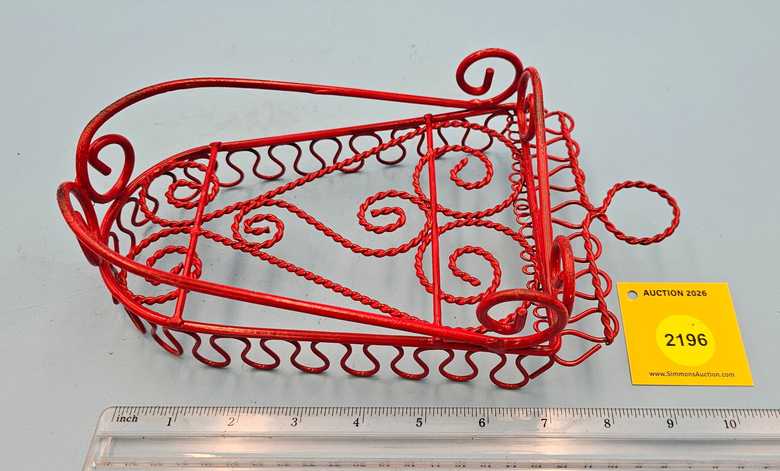Red Wire trivet, 10 x 5 3/4 x 1 1/2" - 2