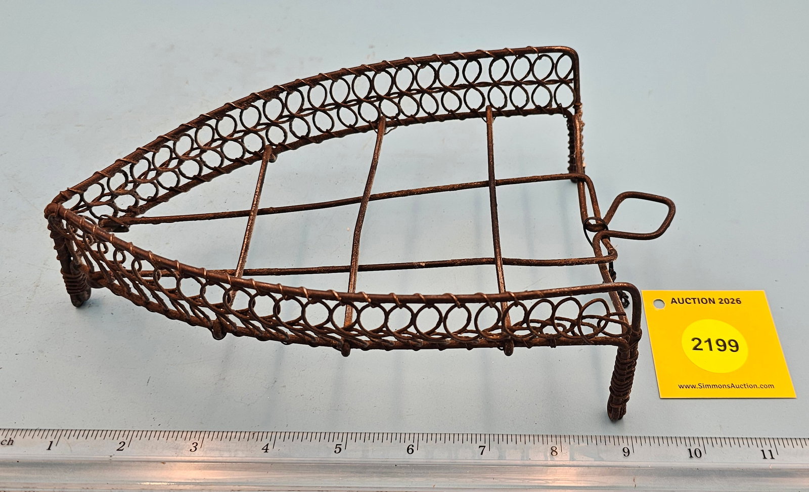 Metal wire trivet, 9 1/2 x 5 1//4 x 2 1/2" (1 of 2)