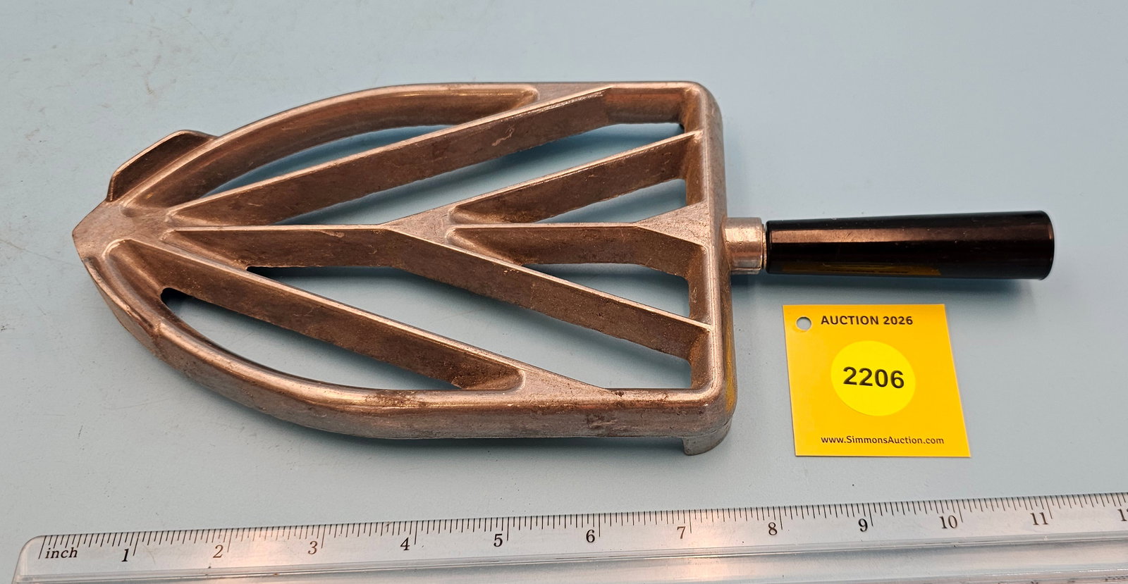 Spade trivet, marked Taiwan on bottom, 11 3/4 x 5 x 1": Spade trivet, marked Taiwan on bottom, 11 3/4 x 5 x 1"