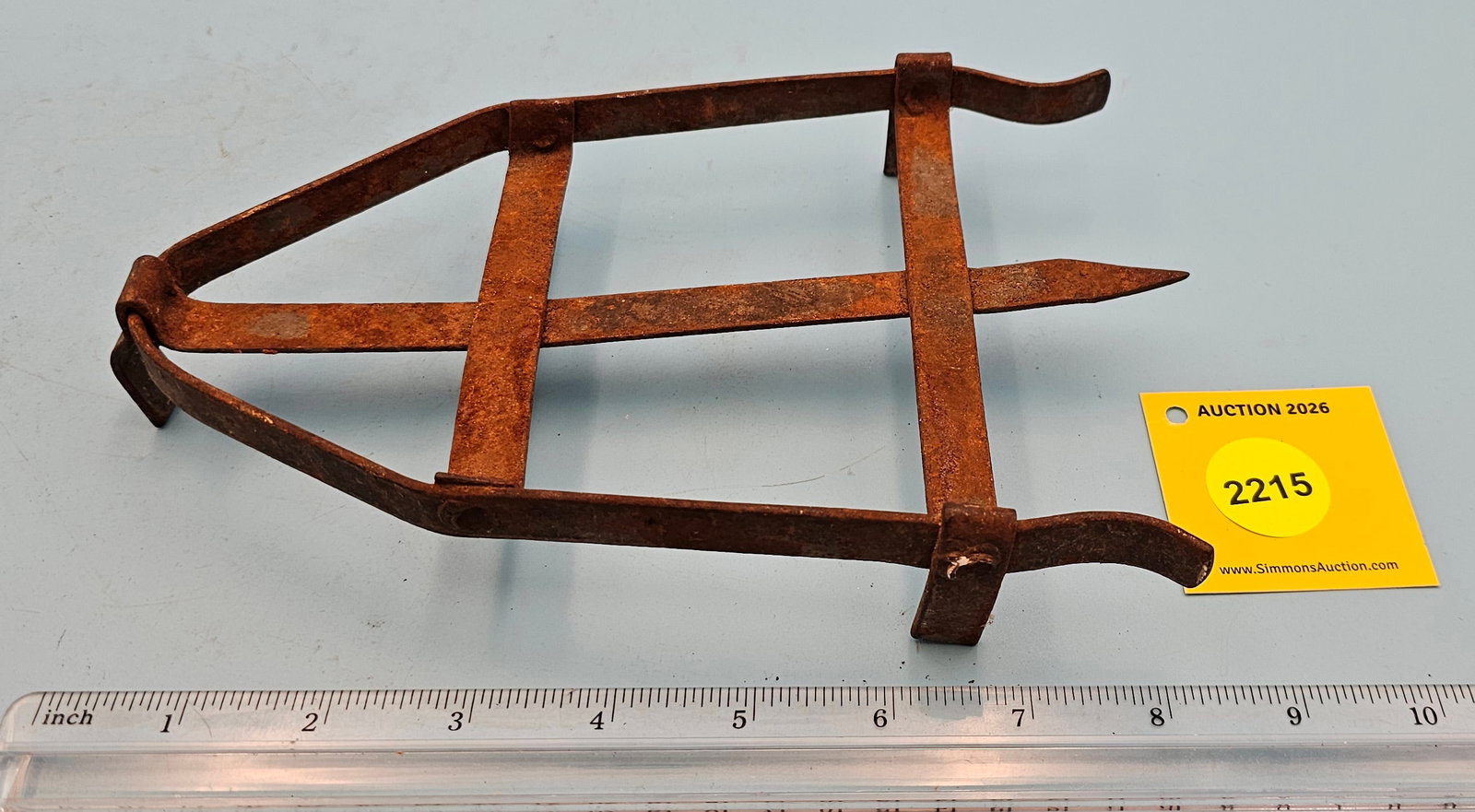 Hand forged trivet, 8 1/2 x 5 1/4 x 1 1/2" (1 of 2)