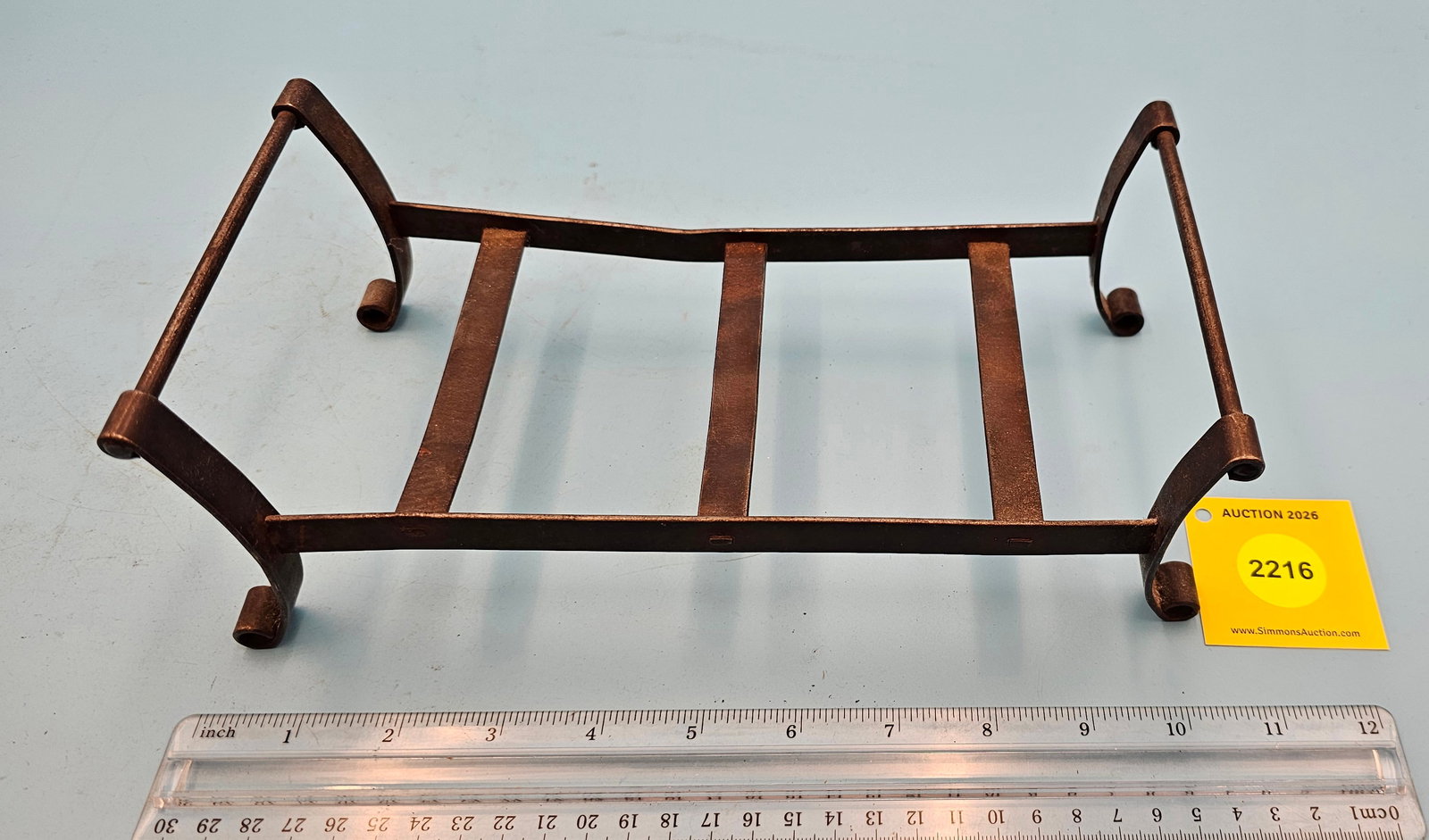 Iron trivet, 10 1/2 x 5 1/4 x 3 1/2" (1 of 2)