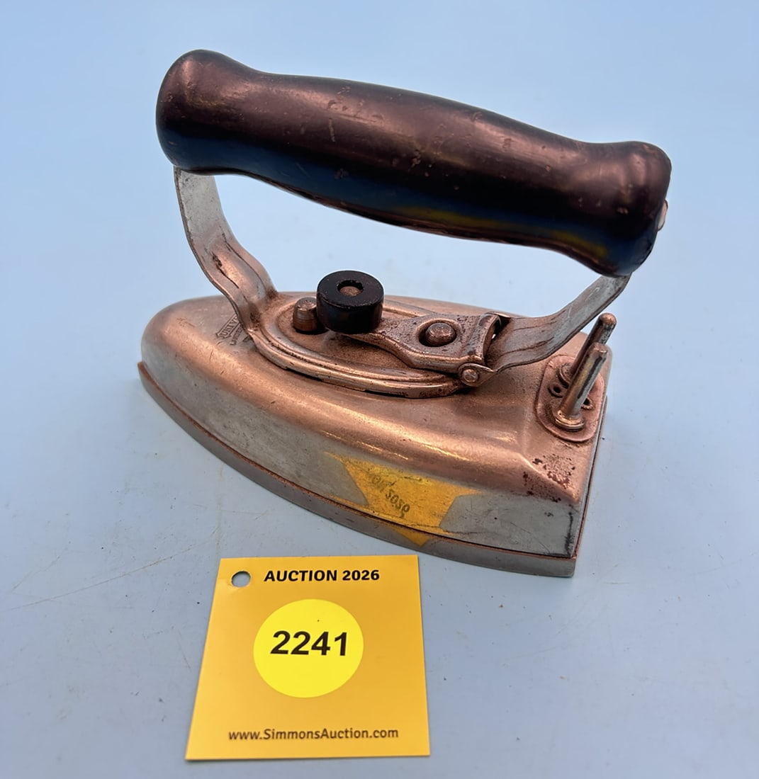 Universal, Landers, Frary, Clark, New Britain Conn. About 1930, iron w/curling iron heater L 5 3/4" (1 of 4)