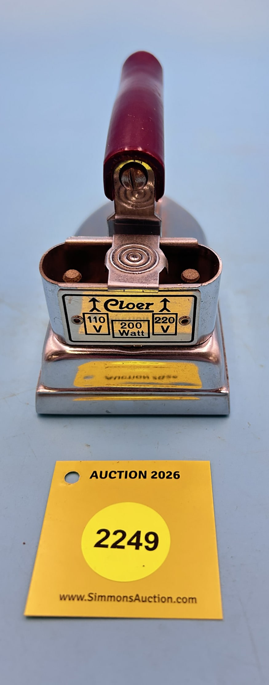 Cloer electric iron 200 watt, L 5 3/4" - 3