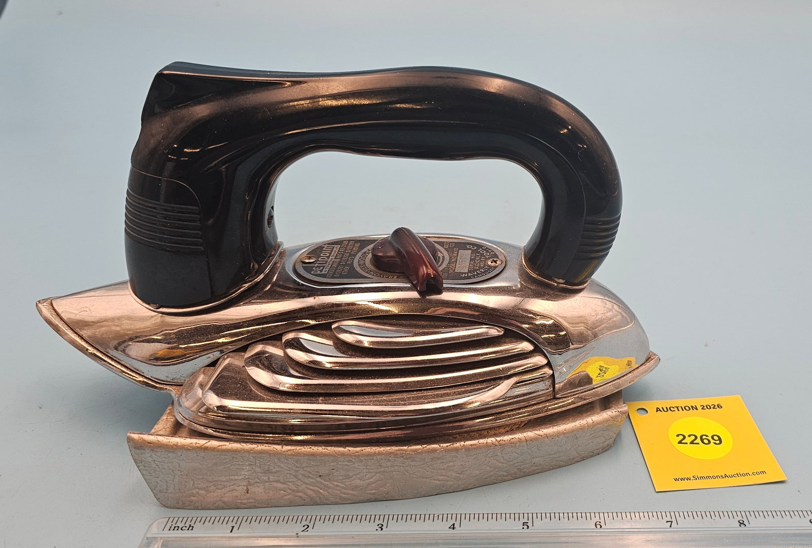 Petipoint, Model No 410, Waverly Tool Co, Sandusky Ohio, Art Deco style about 1940, L 10" w/trivet (1 of 4)