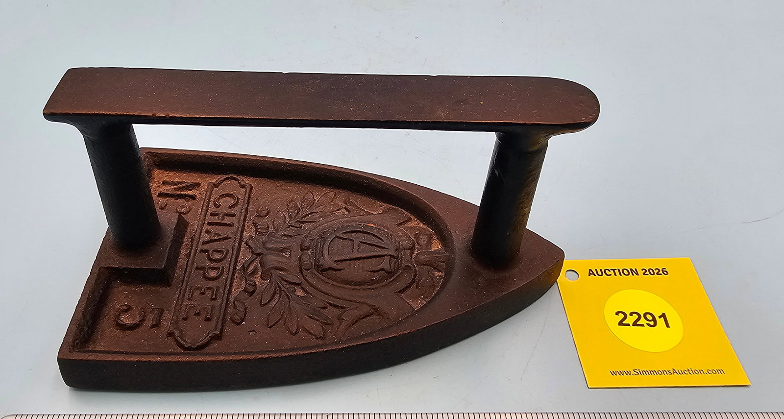 Flat iron, French, cast, Chappee No 5, L 6 1/4" - 2