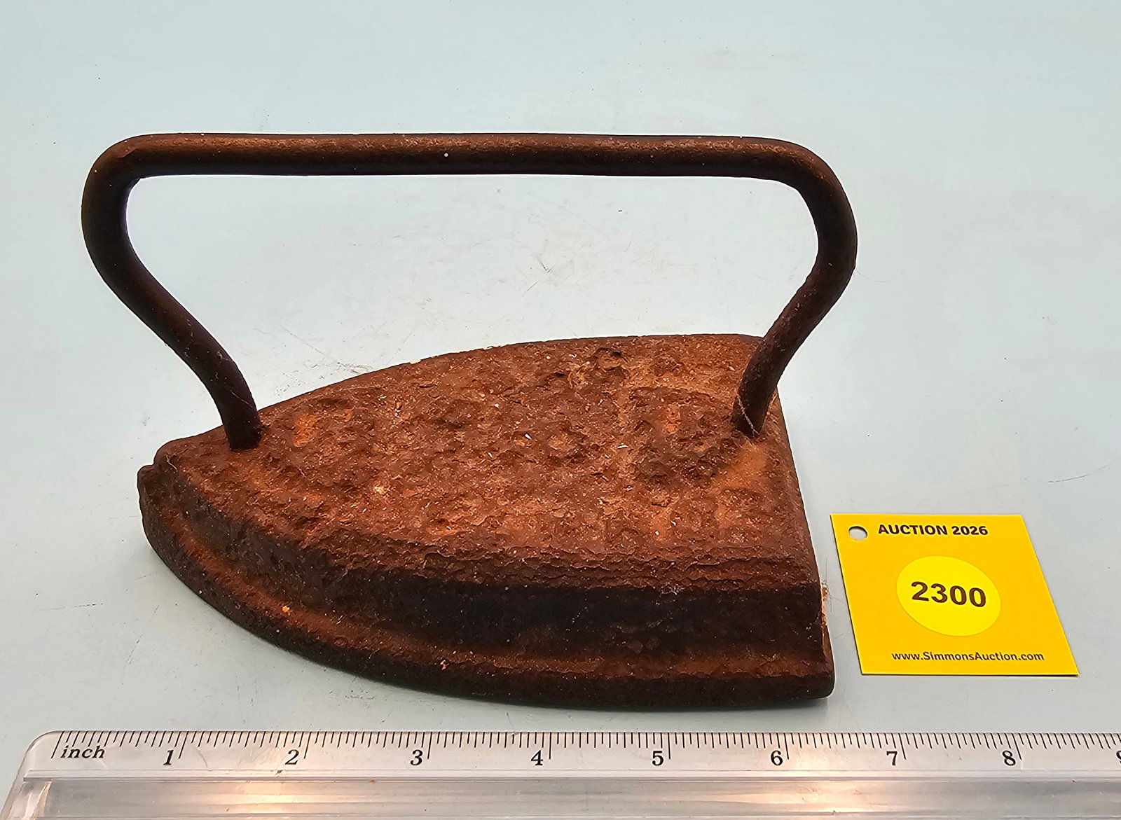 Flat iron, illegible markings, L 6 1/4" (1 of 2)