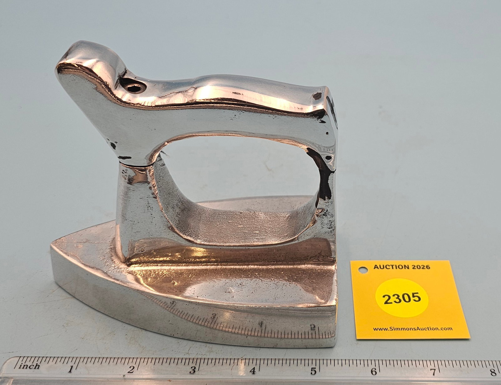 Flat iron, no markings, L 5 5/8": Flat iron, no markings, L 5 5/8"