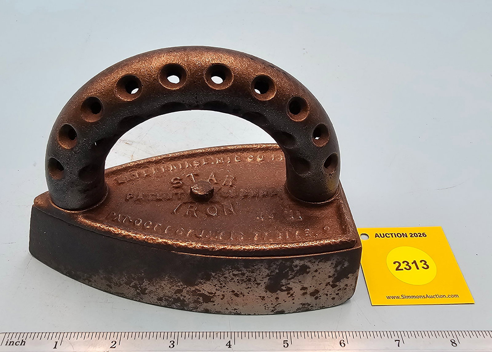 Enterprirse Mfg Co. Phila. Star Iron, Patent Ground Size 2 mispelled Enterprise l 6 1/4" (1 of 2)