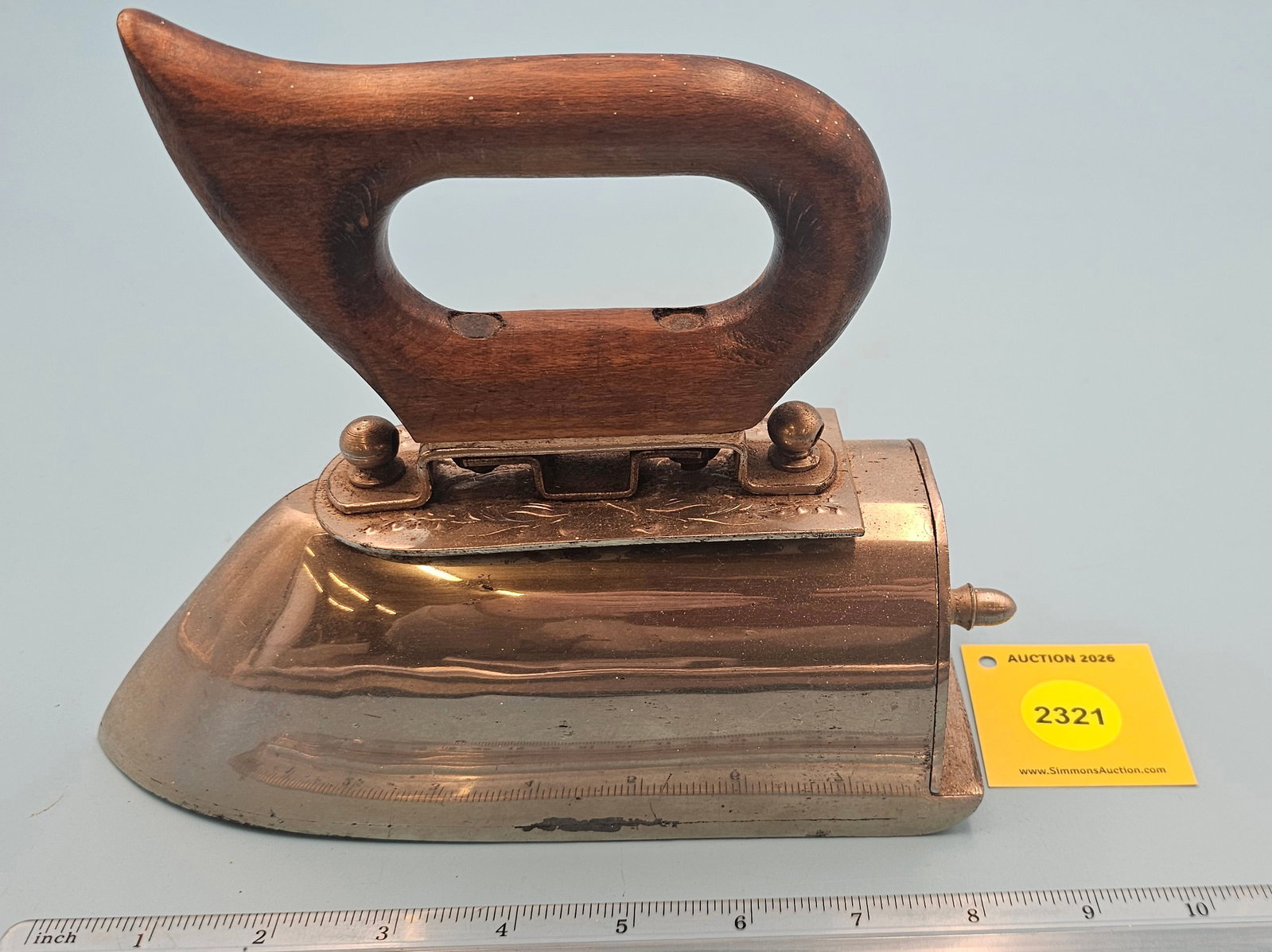Ox Tongue, European, hinged gate, early 1900, L 8", no slug: Ox Tongue, European, hinged gate, early 1900, L 8", no slug