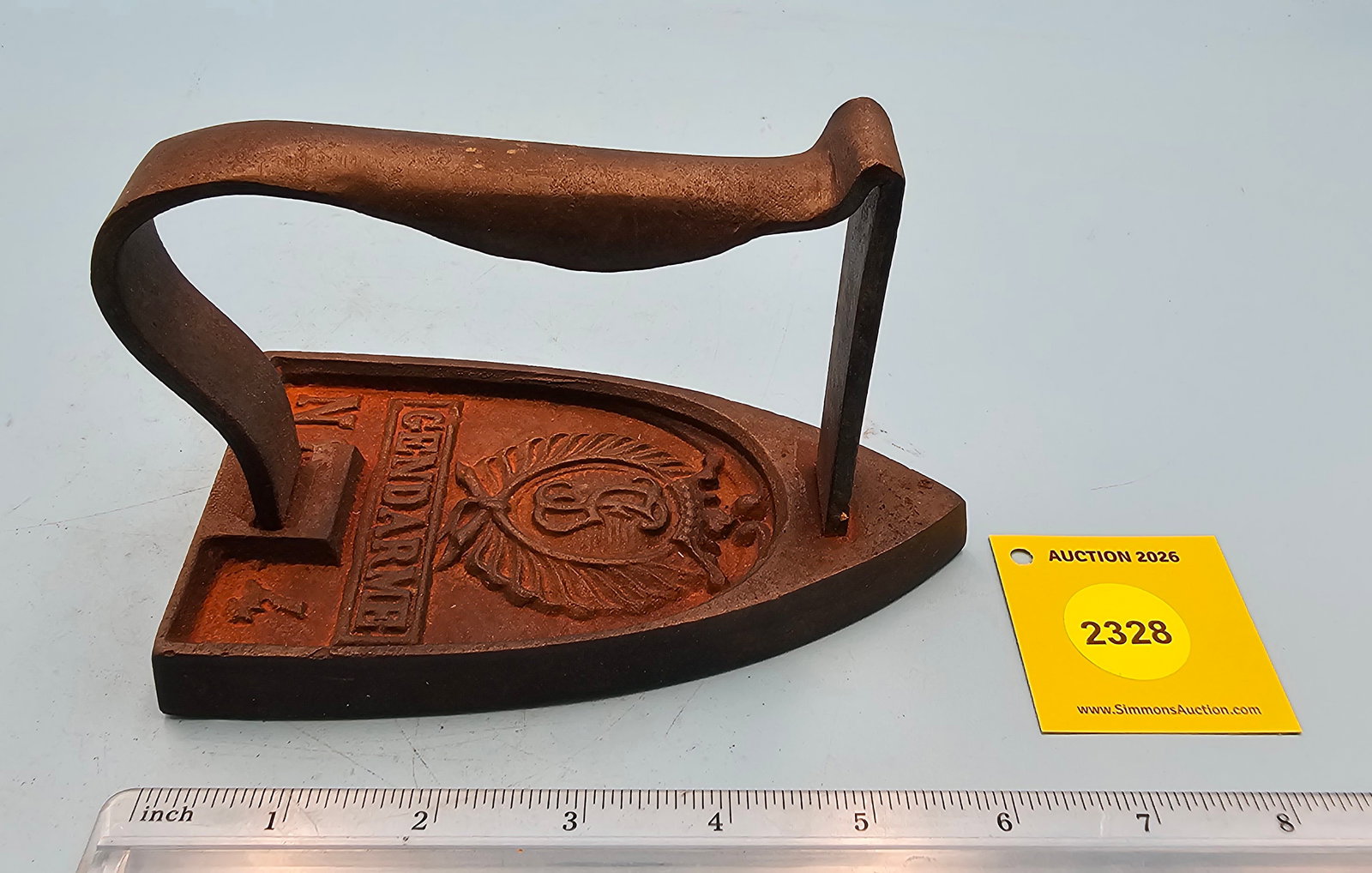 Cast, French, belled out handle, Gendarme No 7 L 6 1/8": Cast, French, belled out handle, Gendarme No 7 L 6 1/8"