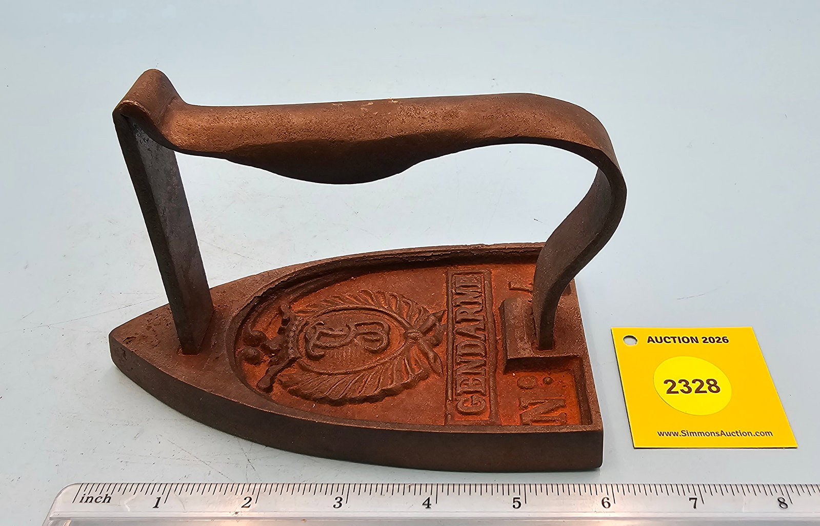 Cast, French, belled out handle, Gendarme No 7 L 6 1/8" - 2
