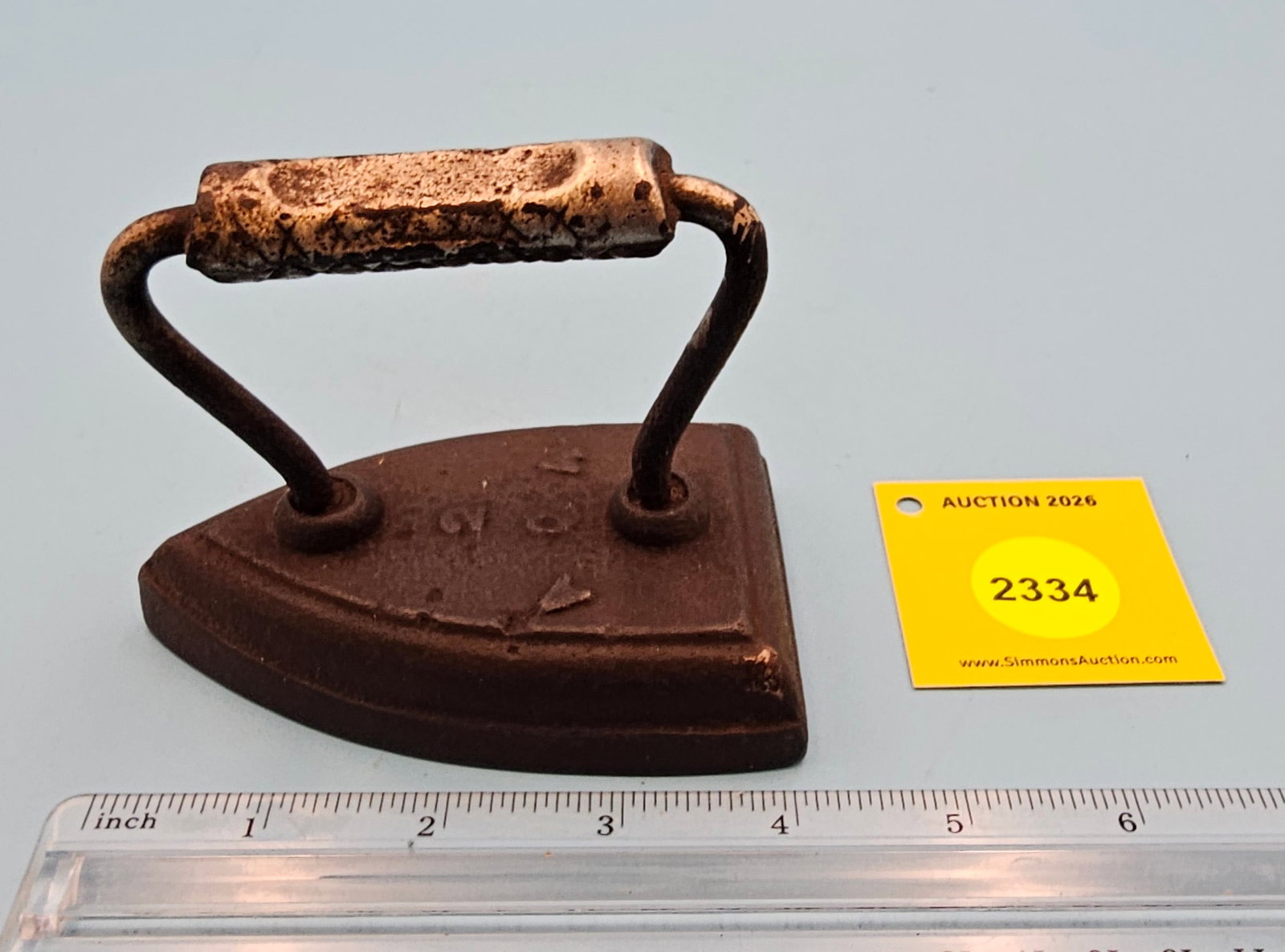 Flat iron, A O W No 2, L 4 1/8": Flat iron, A O W No 2, L 4 1/8"