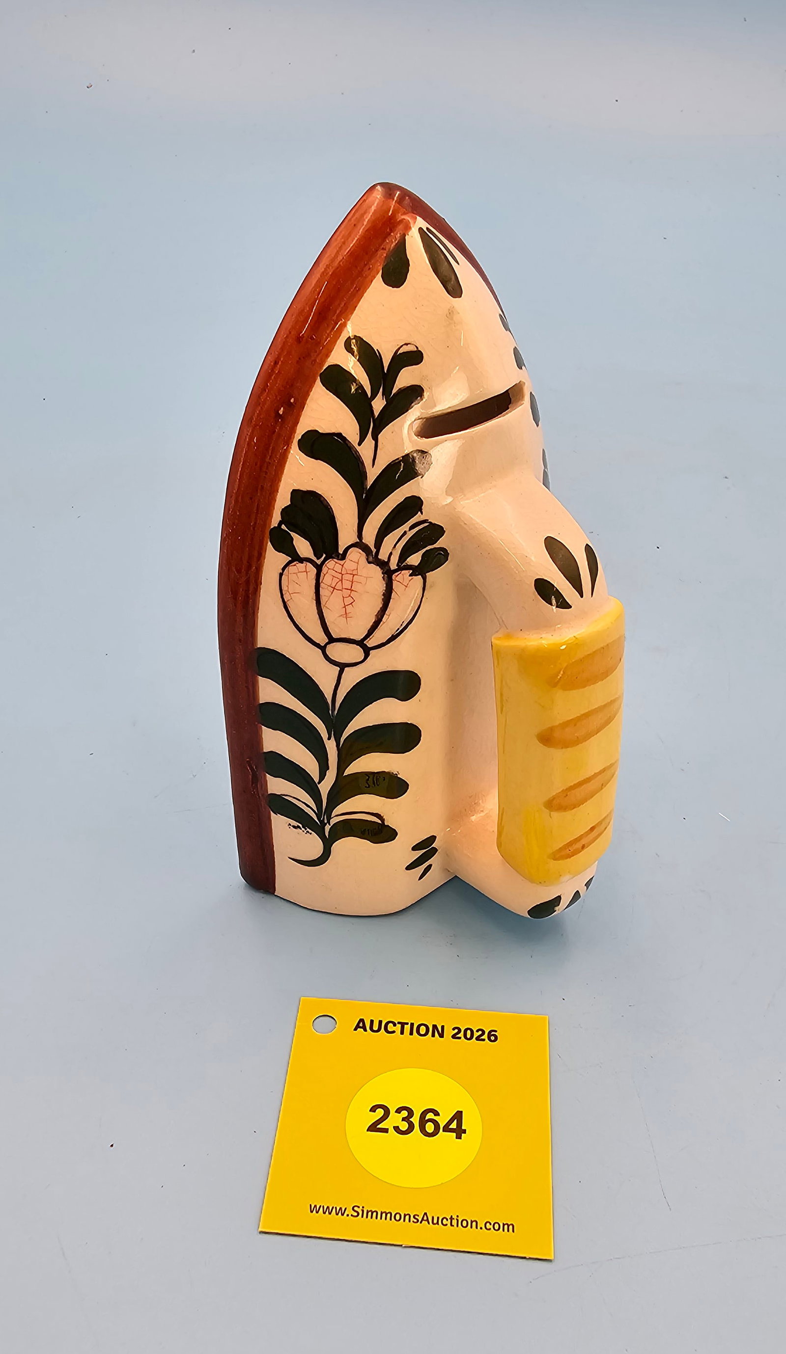 Ceramic iron bank/wall pocket 5 1/2 x 3 1/2 x 2 1/2" (1 of 1)