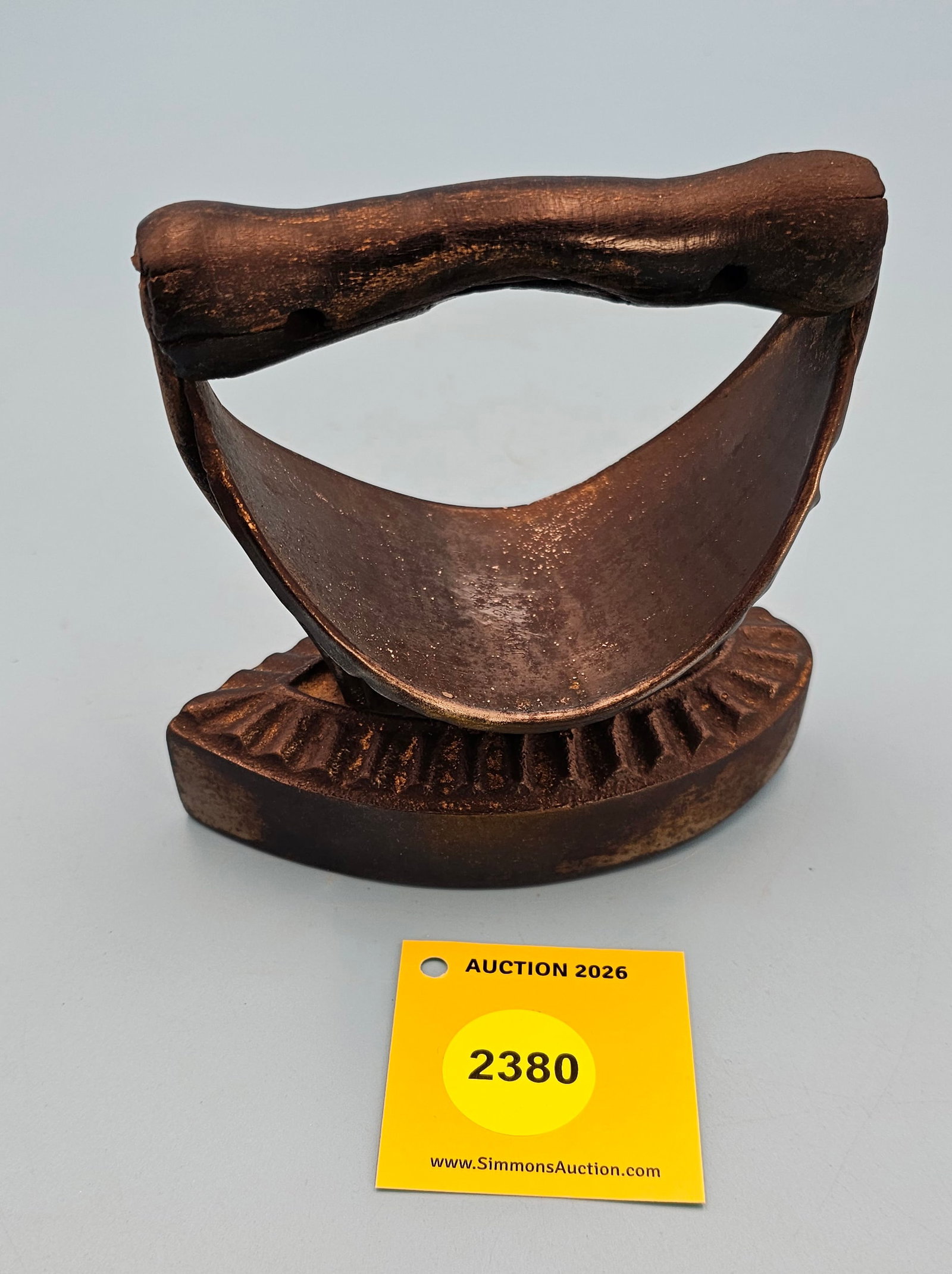 Polisher, Pat. By Joel Gleason, Whitestone, NY, July 12, 1870, ribbed edgework and tin heat shield. (1 of 1)