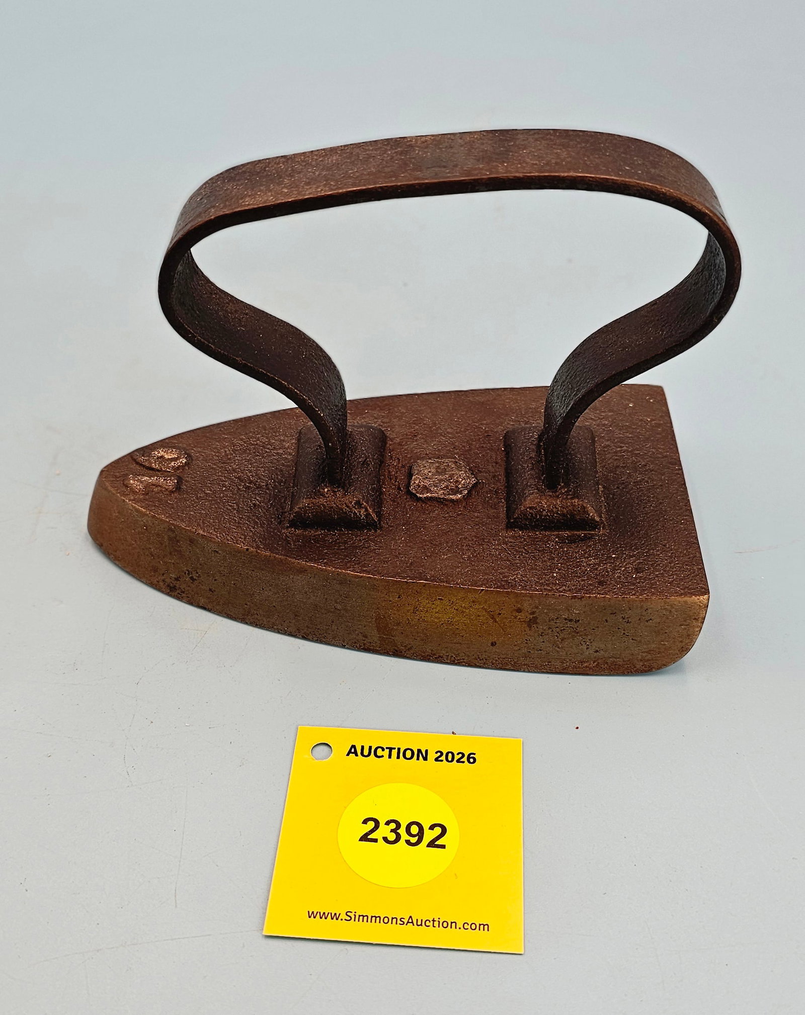 Flat iron, strap handle, No 16, L 6": Flat iron, strap handle, No 16, L 6"