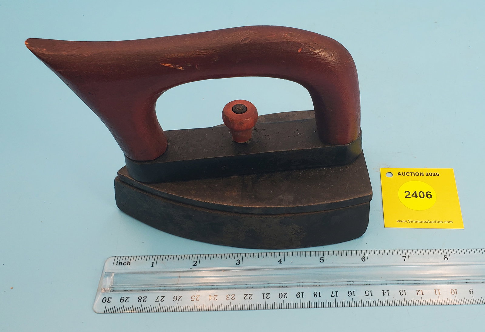 Cold Handle, no marking, red handle, L 6" (1 of 2)