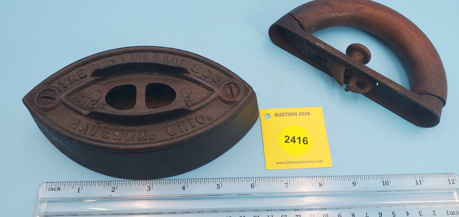 The A.C. Williams Co, Ravenna, Ohio, Size 3, detachable handle, L 6 3/4" - 3