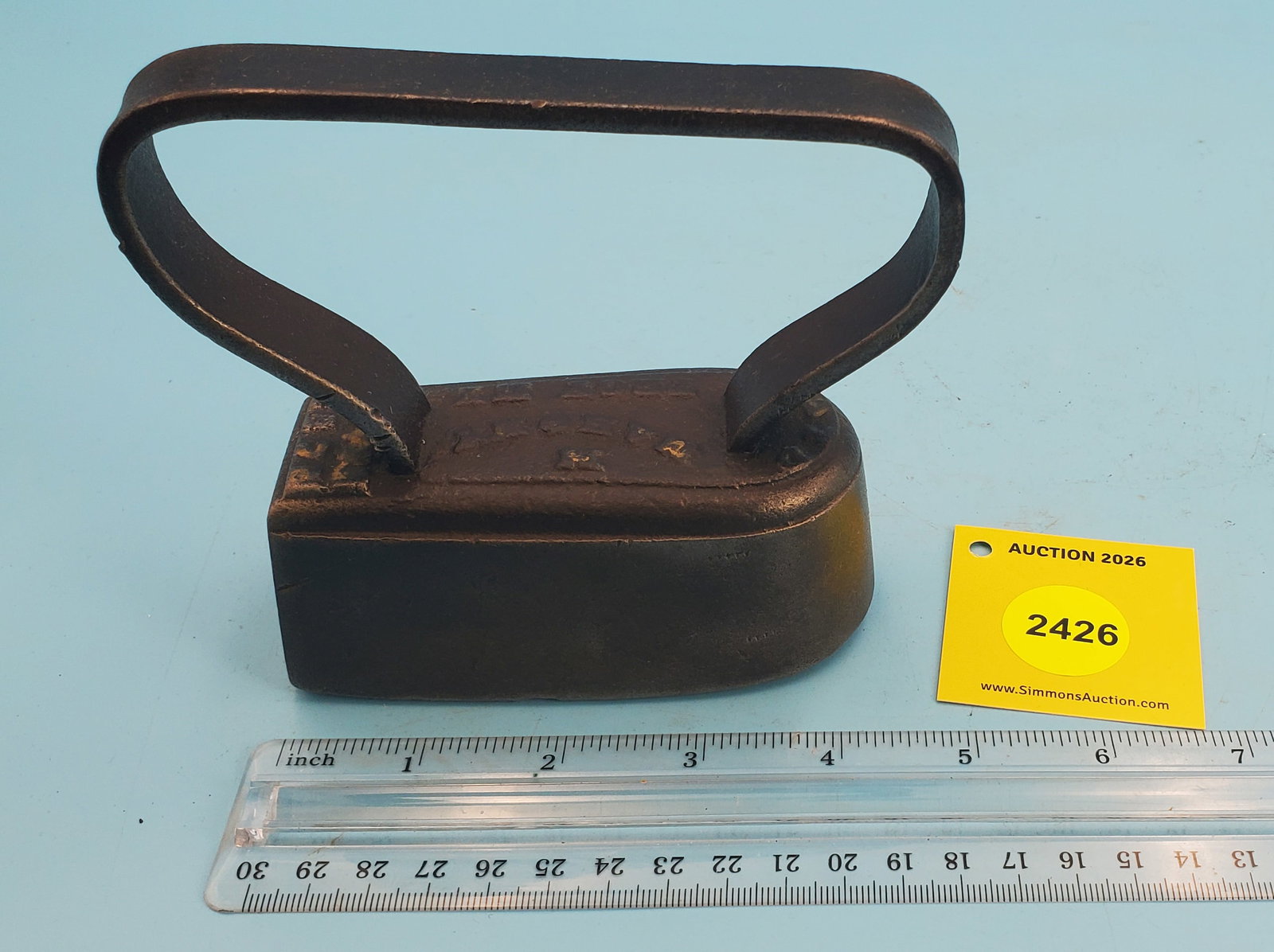 Polisher, Mahony, Troy NY, L 4 1/2" diamond grid bottom (1 of 3)