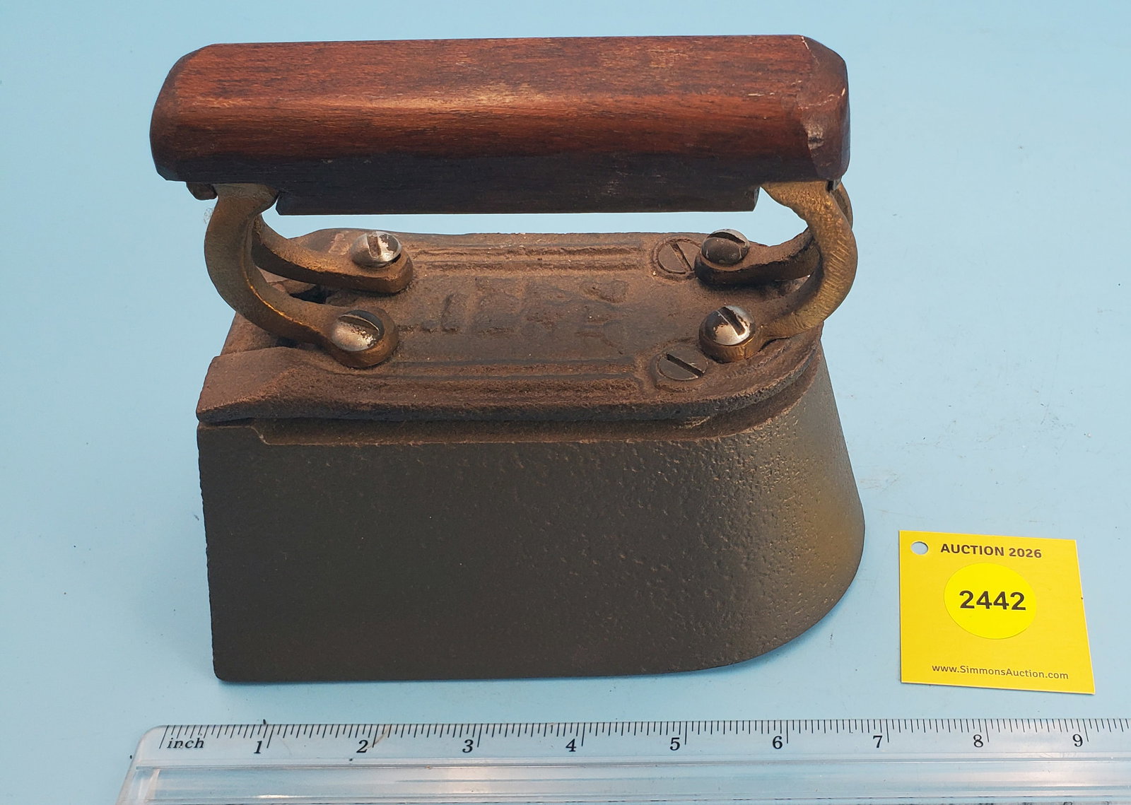 Hat, slug w/sliding door, No 1, L 6 3/4" wood handle - 3