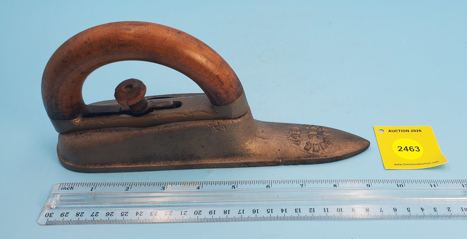 Sleeve, Pat'd June 15, 1897, long flat toe, L 9 7/8": Sleeve, Pat'd June 15, 1897, long flat toe, L 9 7/8"