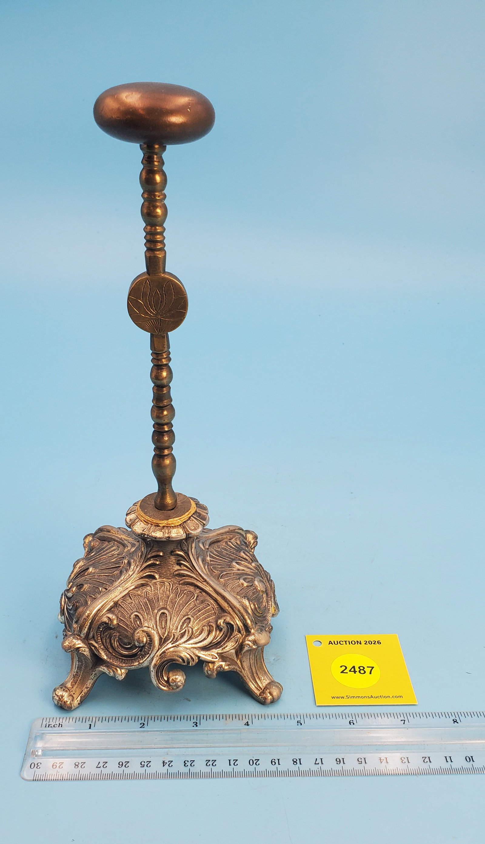 Ball, decorative base, Height 10 3/4" (1 of 2)