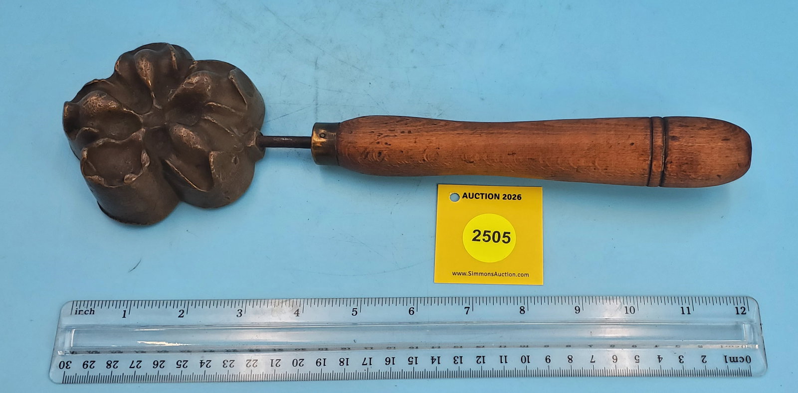 Flower, Brass, top only, Napoletono, L 12 3/4" (1 of 2)