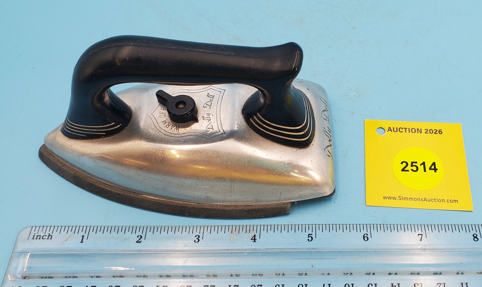 Dolly Dell Child's Iron Mfg Omaha, Nebr. L 5 5/8" - 2