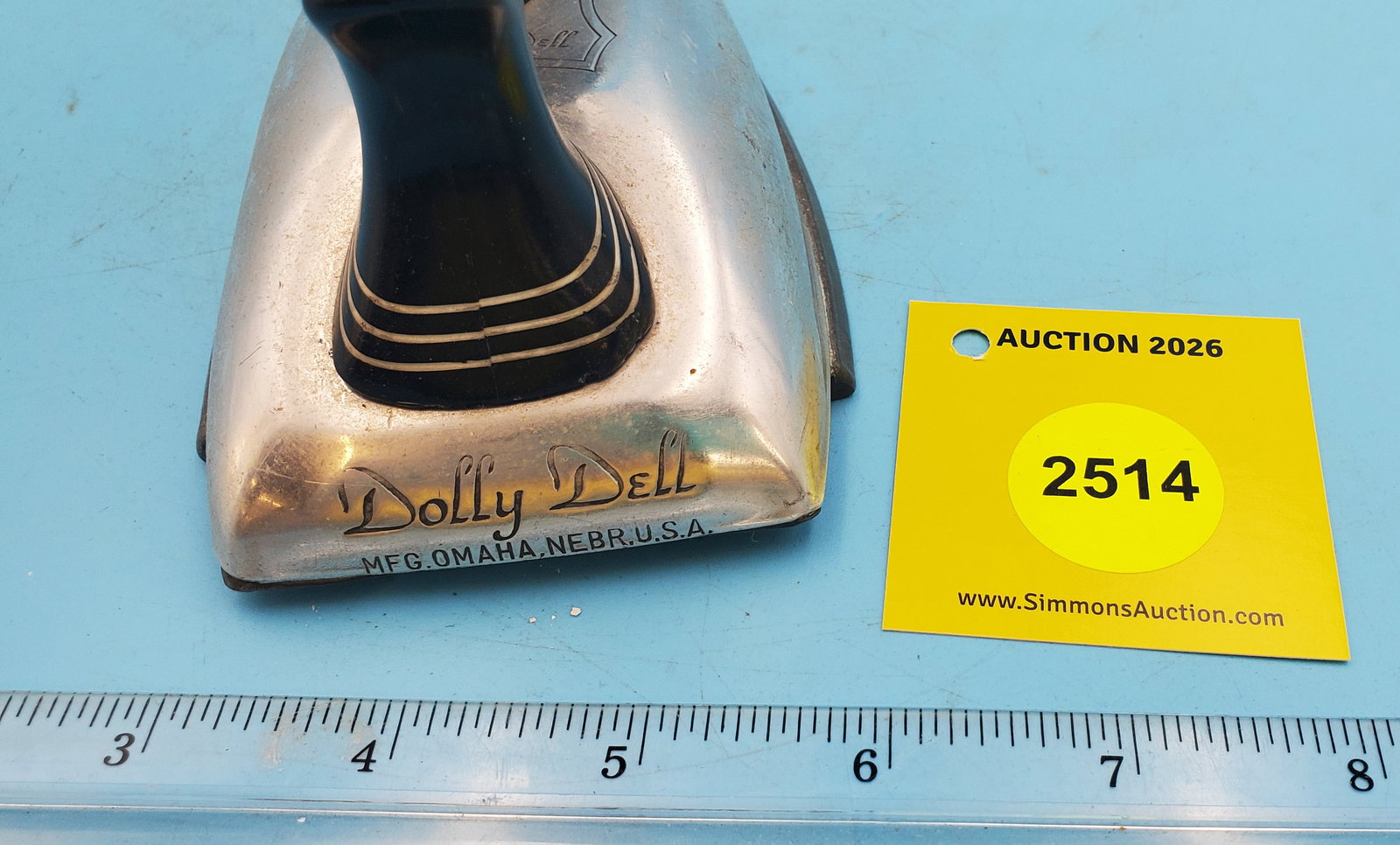 Dolly Dell Child's Iron Mfg Omaha, Nebr. L 5 5/8" - 3