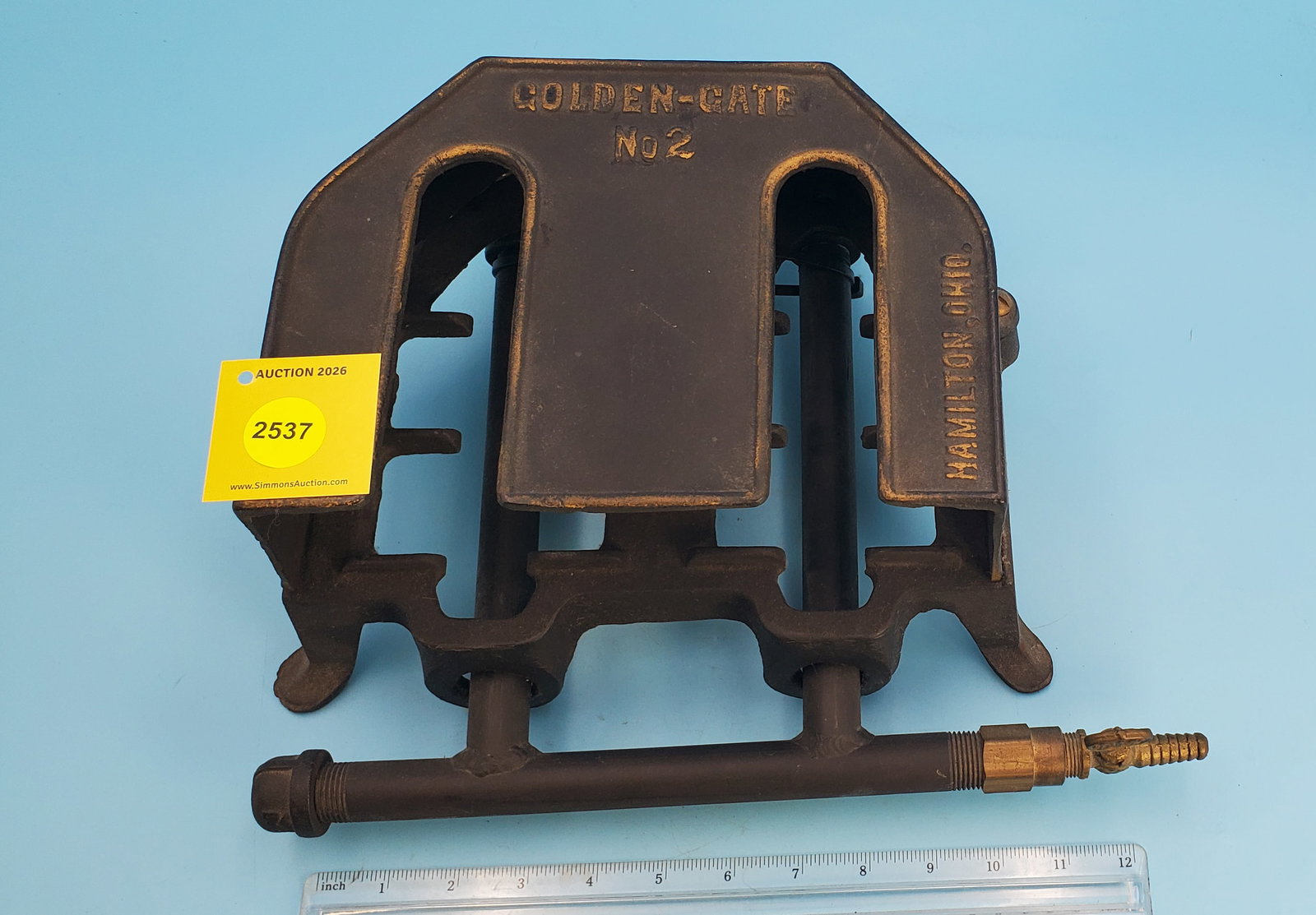 2 iron natural gas heater, Golden Gate No 2, Hamilton, Ohio - 2