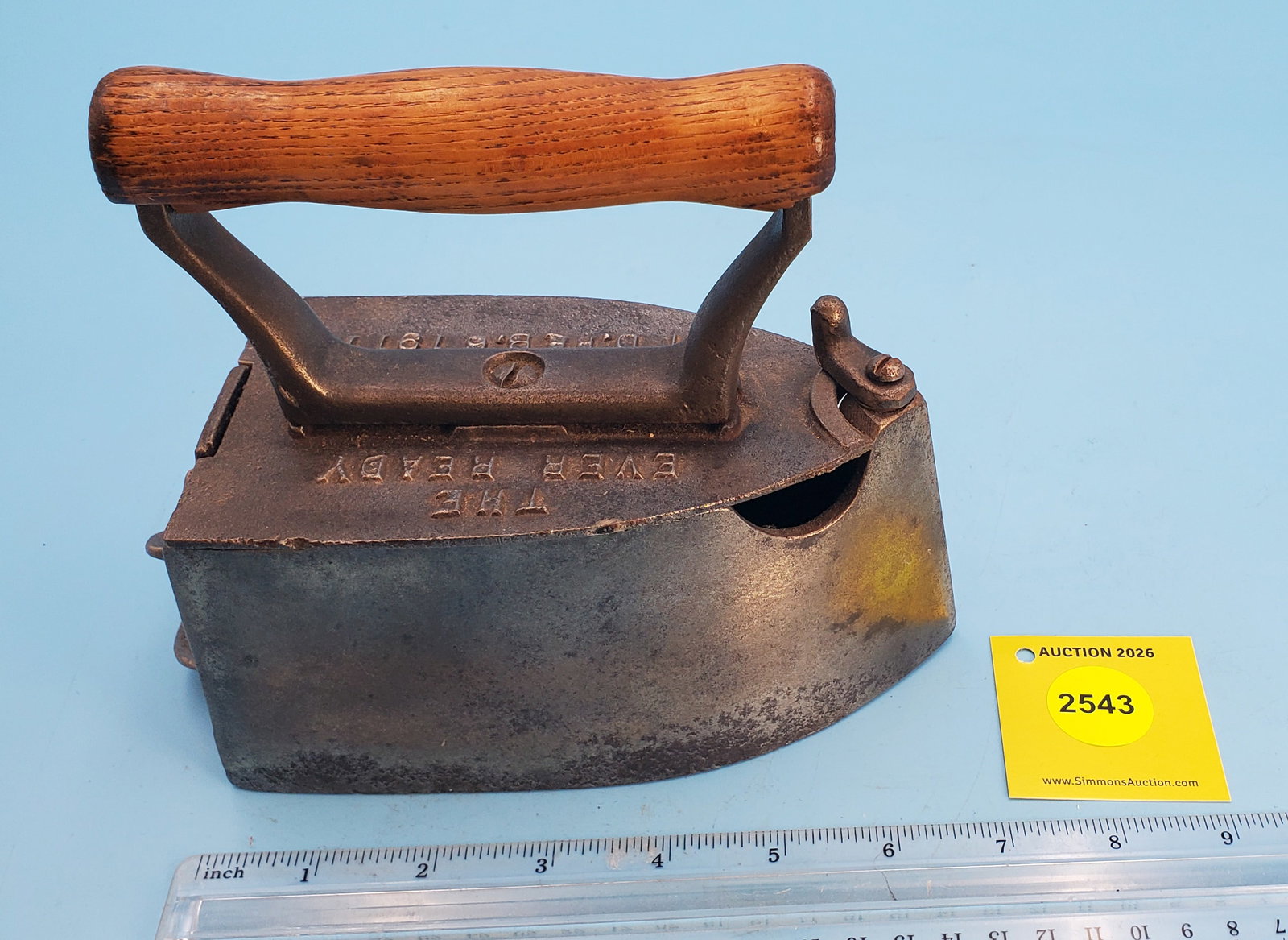 Box, The Ever Ready, Pat'd Feb 6, 1917, an improved ACME by Margolis, top lifes off, round damper...: Box, The Ever Ready, Pat'd Feb 6, 1917, an improved ACME by Margolis, top lifes off, round damper, L 6 1/2"