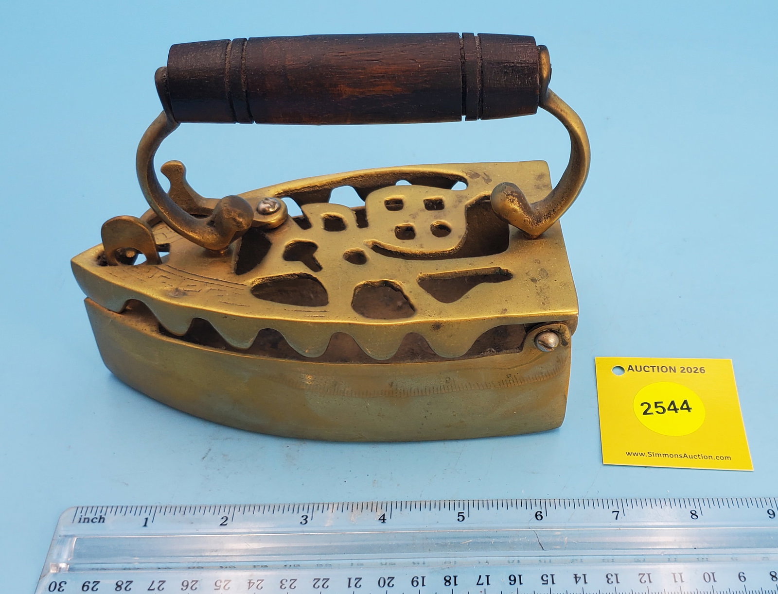 Charcoal, Brass, decorative top, hinged at back, L 6 1/2": Charcoal, Brass, decorative top, hinged at back, L 6 1/2"